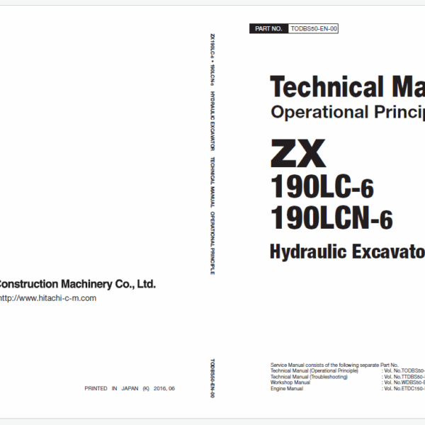 ZX190LC-6, ZX190LCN-6 Technical Manual (Operational Principle)