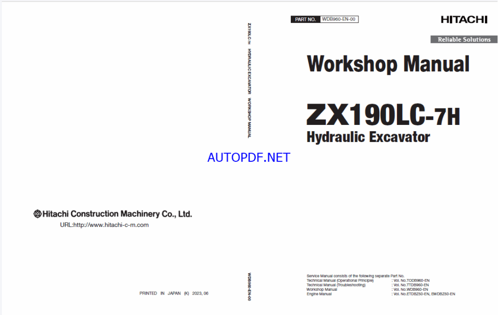 ZX190LC-7H Workshop Manual