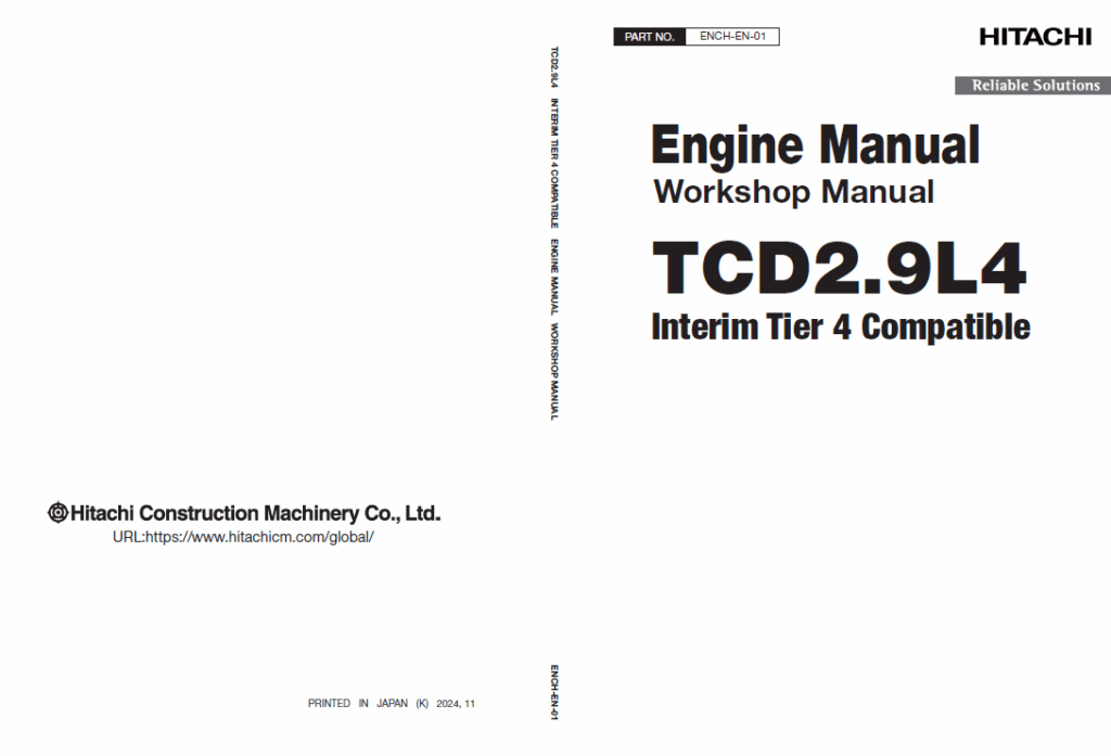 TCD2.9L4 Engine Manual (Operator's Manual, Workshop Manual)(Interim Tier 4 Compatible)