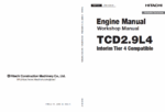 TCD2.9L4 Engine Manual (Operator's Manual, Workshop Manual)(Interim Tier 4 Compatible)