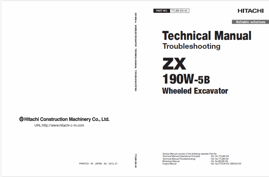ZX190W-5B Technical Manual Troubleshooting