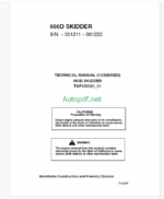 Timberjack 660D Skidder Technical Manual