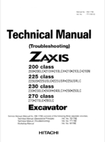 ZX200,ZX225US,ZX225USR,ZX230,ZX270 Technical manual (Troubleshooting)