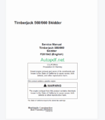 Timberjack 560 660 Skidder Service Manual