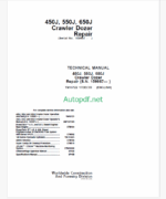 Timberjack 450J 550J 650J Crawler Dozer Repair Technical Manual