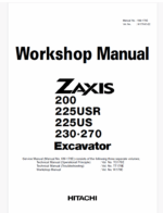 ZX200,ZX225USR,ZX225US,ZX230,ZX270 Workshop manual