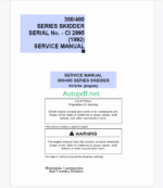 Timberjack 300 400 Series Skidder Service Manual (SN CI 2995)
