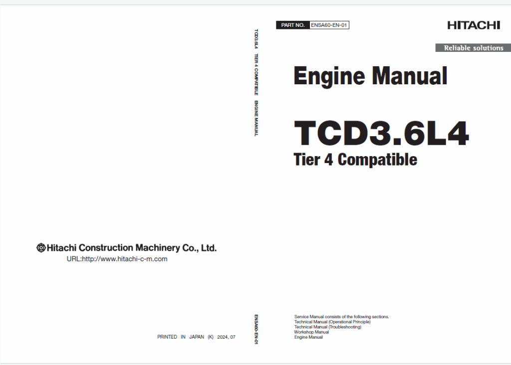 TCD3.6L4 Engine Manual Technical Manual (Tier4 Compatible)