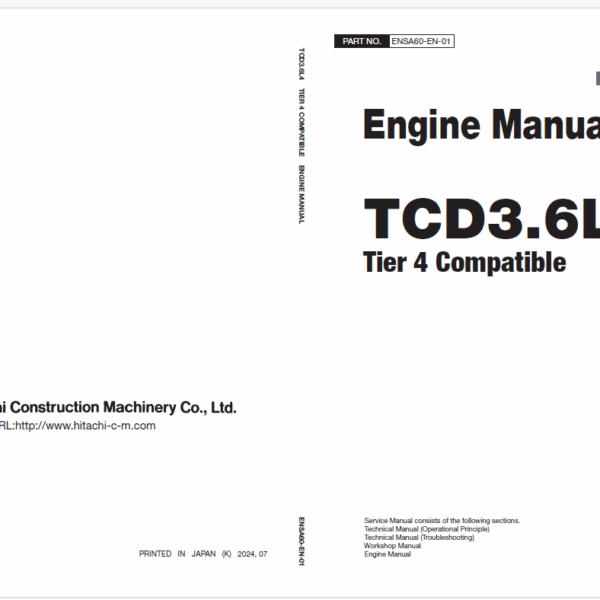 TCD3.6L4 Engine Manual Technical Manual (Tier4 Compatible)
