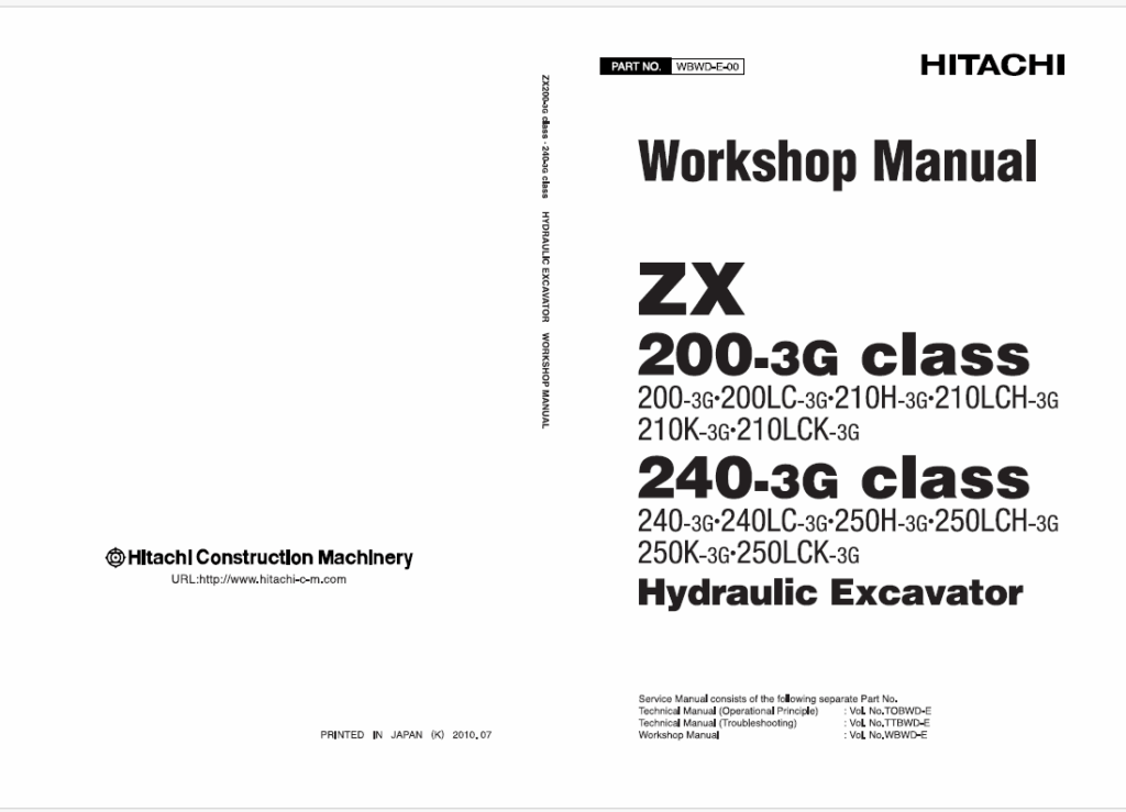 ZX200-3G class, ZX240-3G class Technical Manual (Troubleshooting)