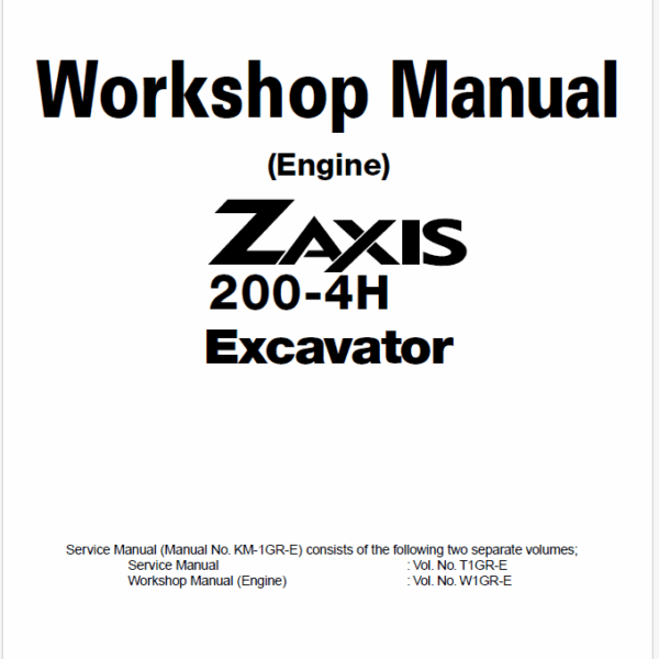 ZX200-4H (ENGINE) Workshop manual