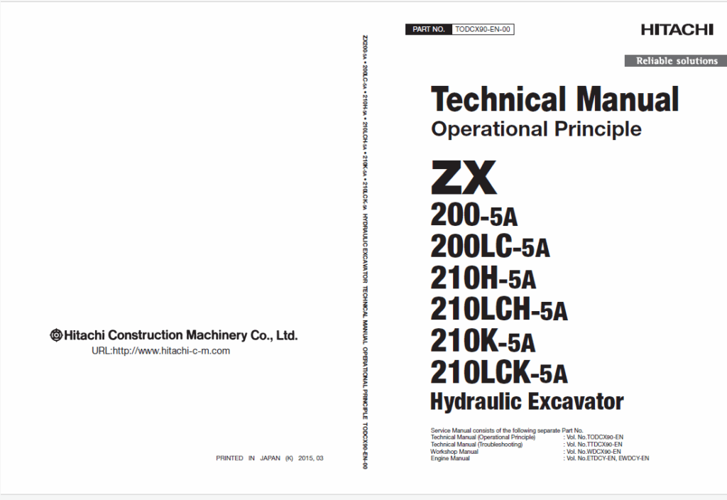 ZX200-5A200LC-5A210H-5A210LCH-5A,ZX210K-5A,ZX210LCK-5A Technical Manual (Operational Principle)