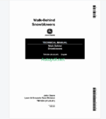John Deere Walk-Behind Snowblowers Technical Manual (TM1234)