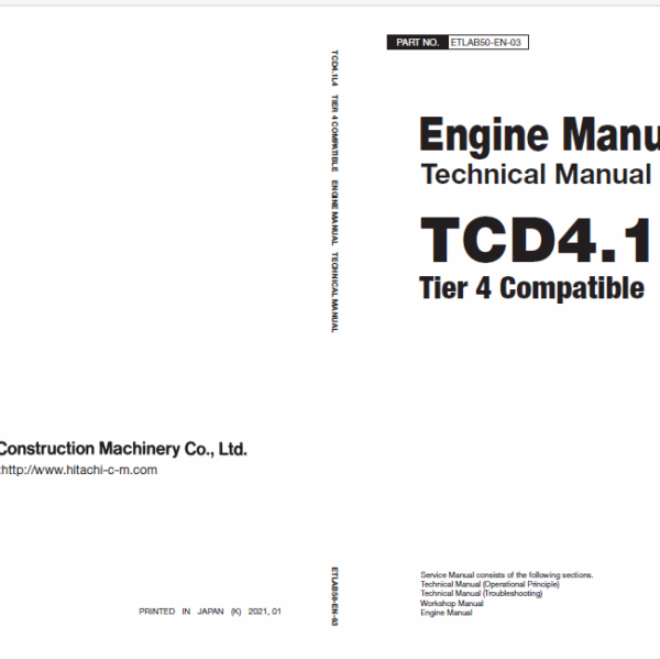 TCD4.1L4 Engine Manual Technical Manual (Tier4 Compatible)