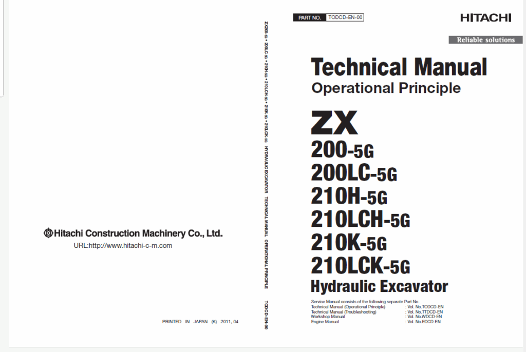 ZX200-5G,ZX200LC-5G,ZX210H-5G,ZX210LCH-5G,ZX210K-5G,ZX210LCK-5G Technical Manual (Operational Principle)ZX200-5G,ZX200LC-5G,ZX210H-5G,ZX210LCH-5G,ZX210K-5G,ZX210LCK-5G Technical Manual (Operational Principle)
