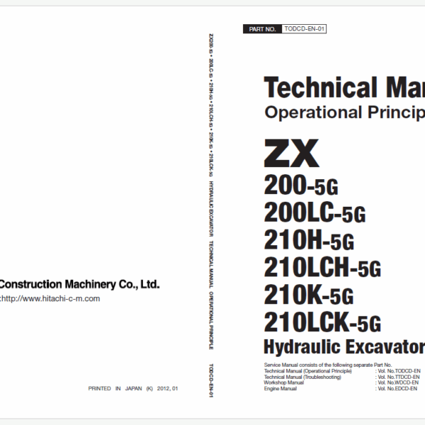 ZX200-5G200LC-5G210H-5G210LCH-5G,ZX210K-5G,ZX210LCK-5G Technical Manual (Operational Principle)
