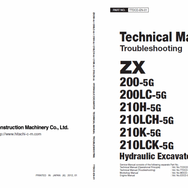 ZX200-5G200LC-5G210H-5G210LCH-5G210K-5G210LCK-5G Technical Manual (Troubleshooting)