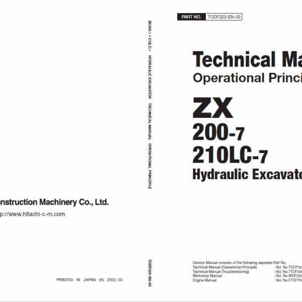 ZX200-7,ZX210LC-7 Technical Manual (Operational Principle) (For Oceanian market)