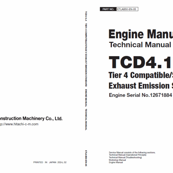 TCD4.1L4 Engine Manual Technical Manual (Tier4 CompatibleStage V Exhaust Emission Standards)