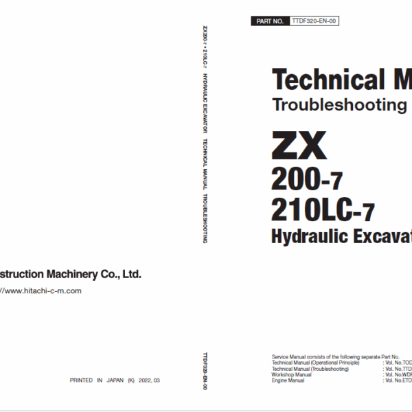 ZX200-7,ZX210LC-7 Technical Manual (Troubleshooting) (For Oceanian market)