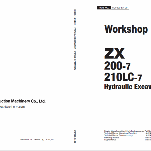 ZX200-7,ZX210LC-7 Workshop Manual (For Oceanian market)