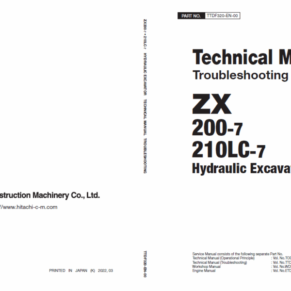ZX200-7210LC-7 Technical Manual (Troubleshooting) (For Oceanian market)