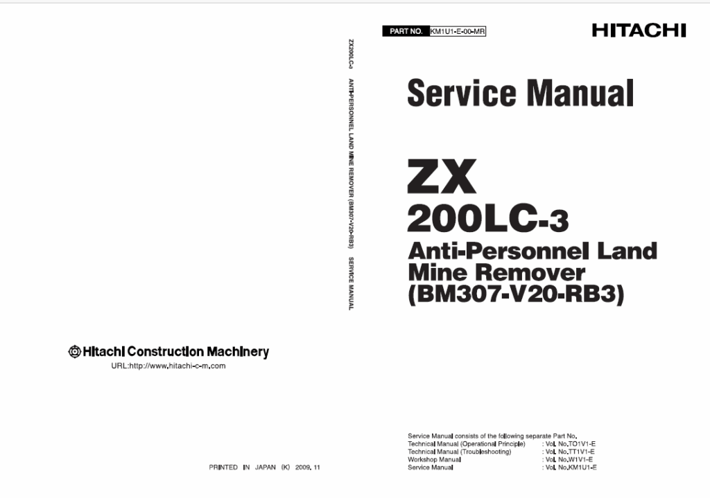 ZX200LC-3 Anti-Personnel Land Mine Remover Service Manual