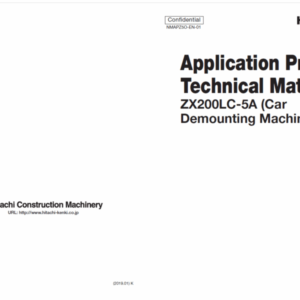 ZX200LC-5A(Car Demounting Machine Application Product Technical Materials