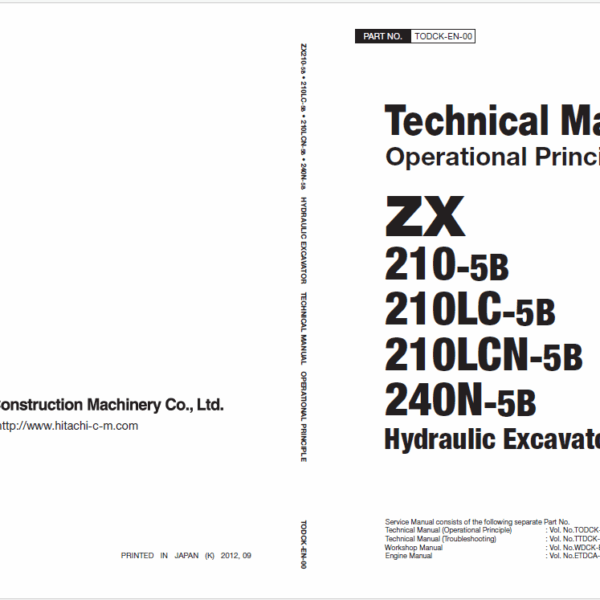 ZX210-5B,ZX210LC-5B,ZX210LCN-5B,ZX240N-5B Technical Manual (Operational Principle)