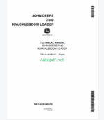 John Deere 7640 Knuckleboom Loader Technical Manual (TM1148)