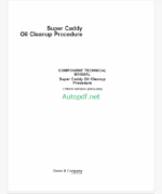 John Deere Super Caddy Oil Cleanup Procedure Component Technical Manual(CTM310)