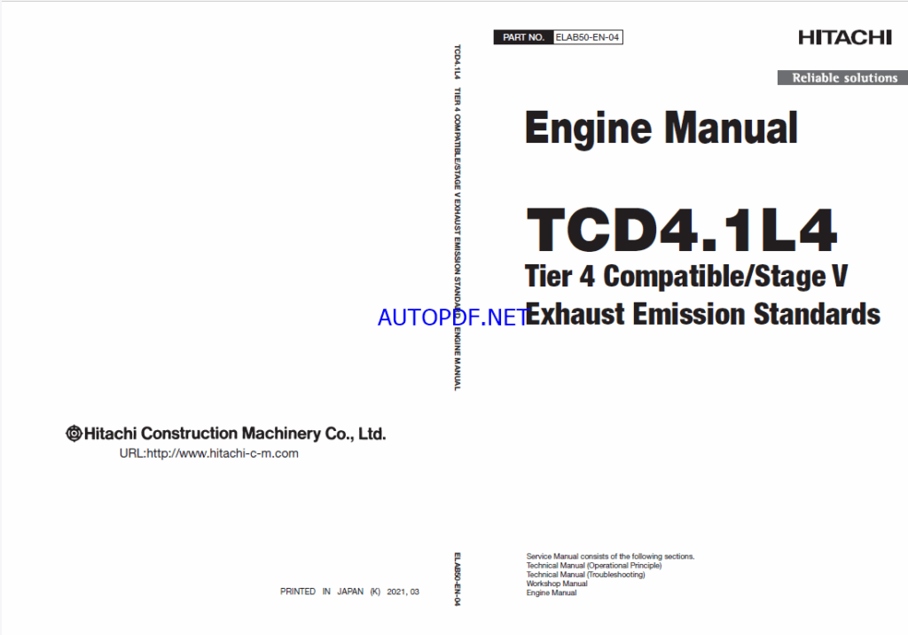 TCD4.1L4 Engine Manual(Operating Manual)(Tier4 CompatibleStage V Exhaust Emission Standards)