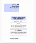 John Deere Series 400 Model 6466 Diesel Engines Component Technical Manual (CTM1)