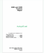 John Deere 6205 and 6505 Tractors Repair Technical Manual (TM4612)