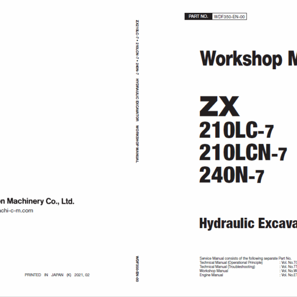 ZX210LC-7, ZX210LCN-7, ZX240N-7 Workshop Manual