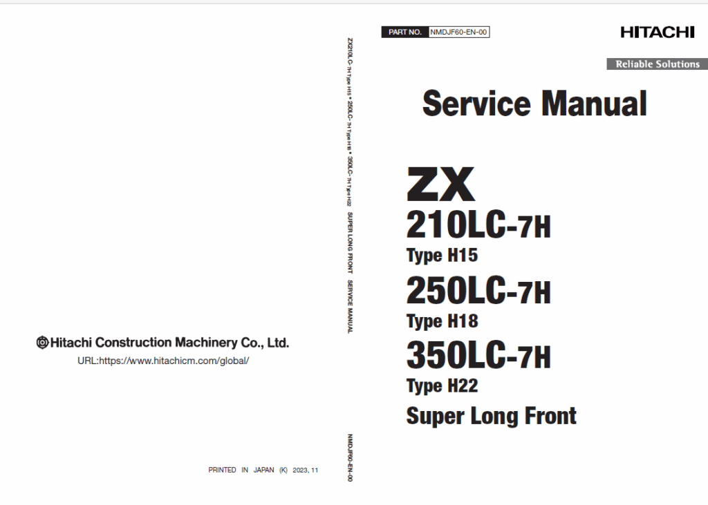 ZX210LC-7H,ZX250LC-7H,ZX350LC-7H Super Long Front Service Manual