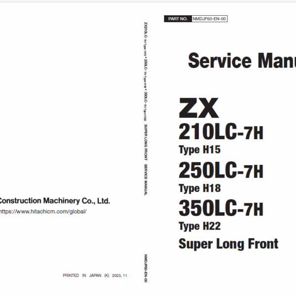 ZX210LC-7H,ZX250LC-7H,ZX350LC-7H Super Long Front Service Manual