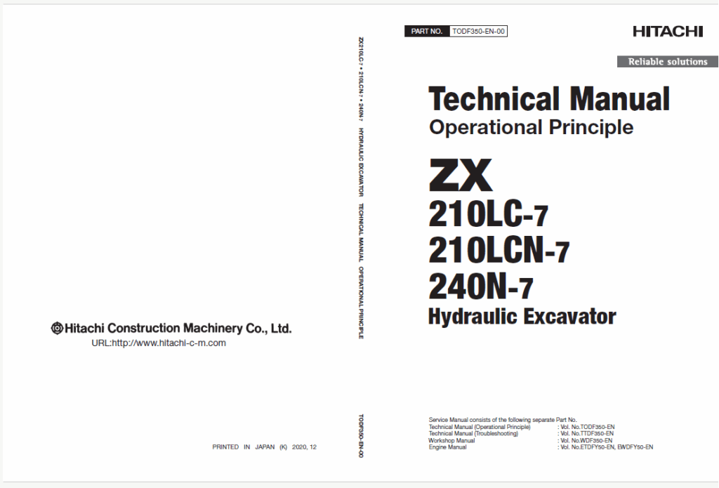 ZX210LC-7210LCN-7240N-7 Technical Manual (Operational Principle)