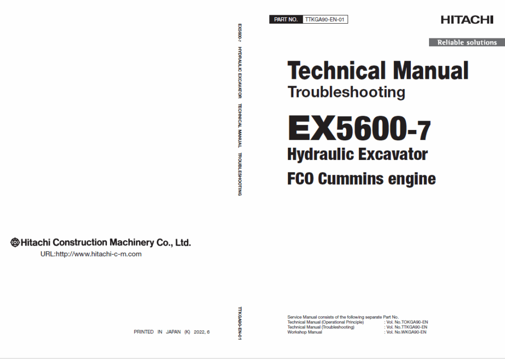 Technical Manual Troubleshooting EX5600-7 FCO Cummins engine