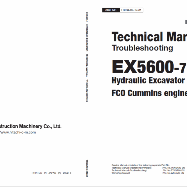 Technical Manual Troubleshooting EX5600-7 FCO Cummins engine