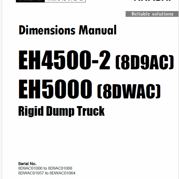 TS22001 Dimensions Manual (EH4500-2, EH5000)