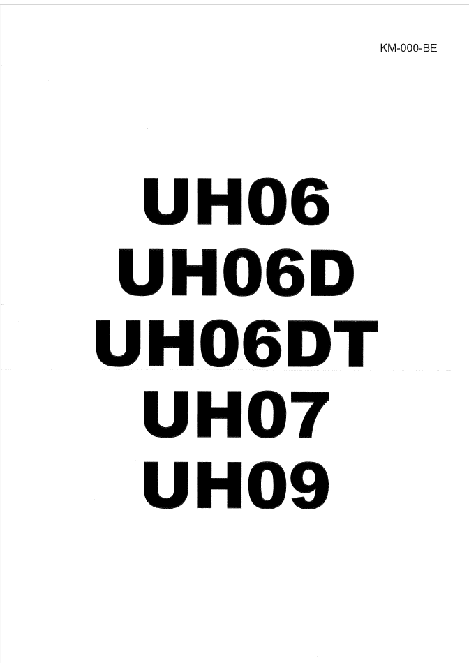 UH06,UH06D,UH06DT,UH07,UH09 Service manual