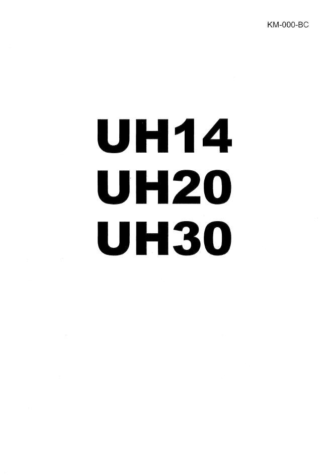 UH14,UH20,UH30 Service manual