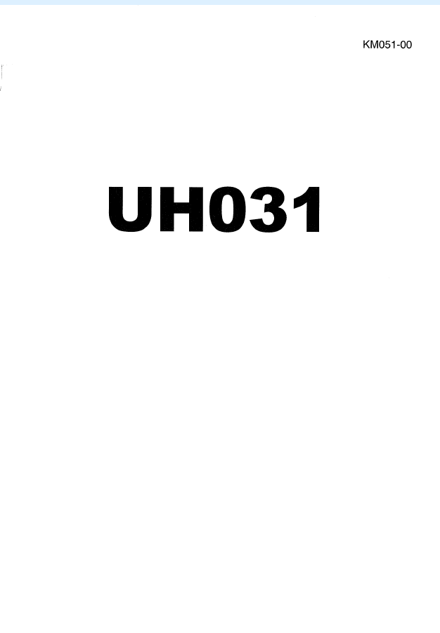 UH031 Service manual