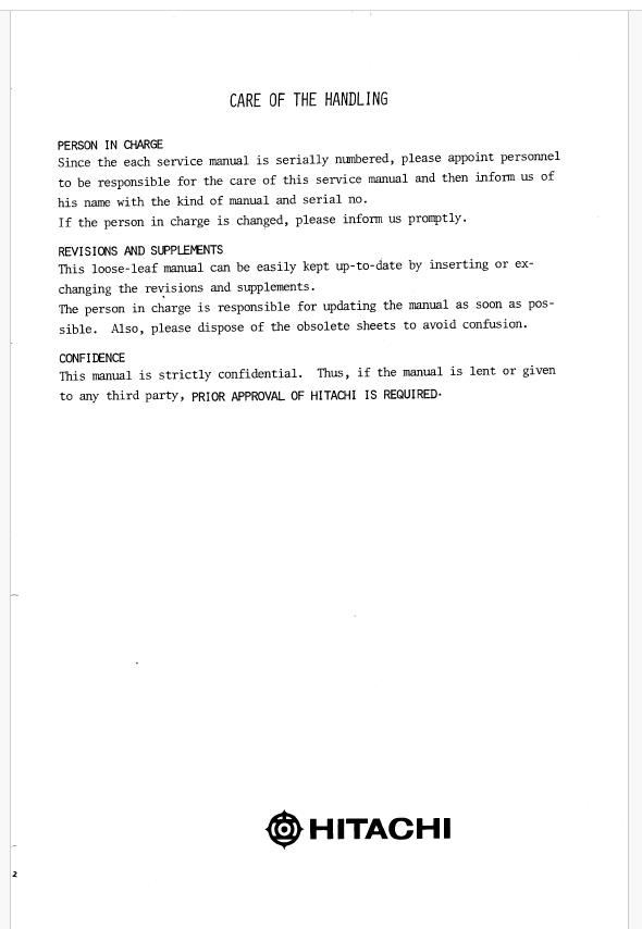 UH033 Service Manual