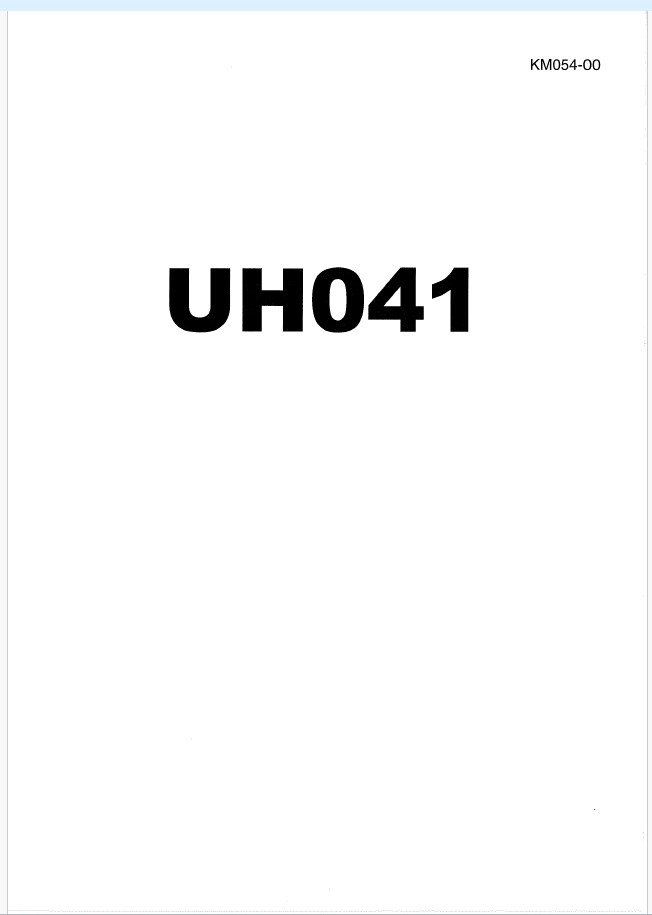 UH041 Service manual