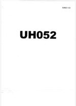 UH052 Service manual