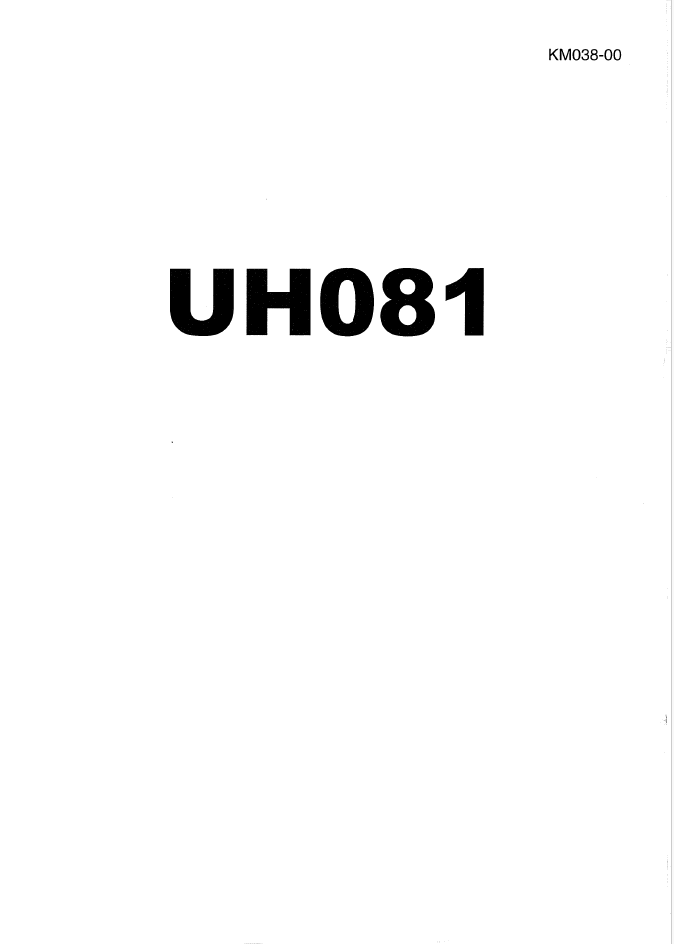 UH081 Service manual