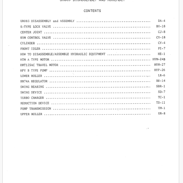 UH083 Service Manual