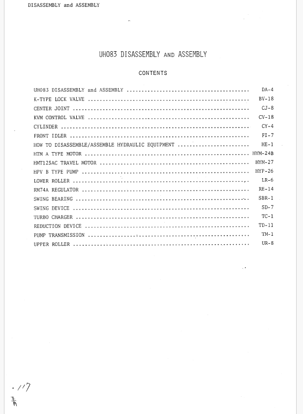 UH083 Service Manual